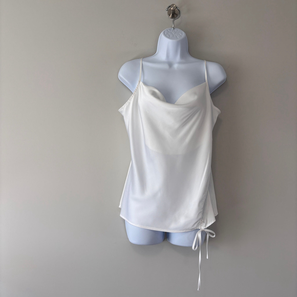 INC International Concepts Women's Size Large Ruched White Satin Camisole NWT - Picture 4 of 6